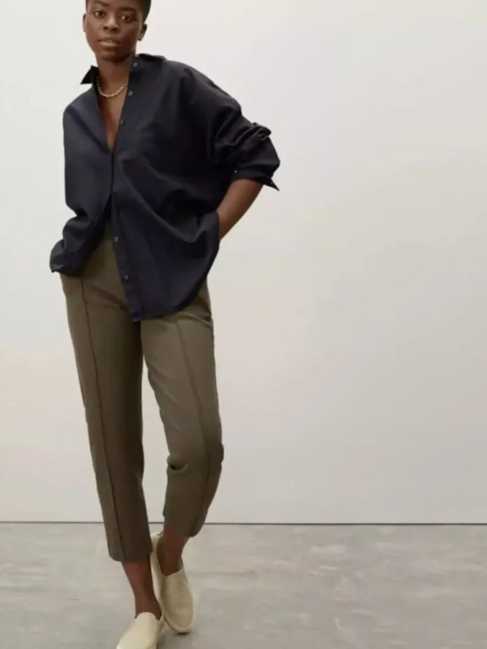 Everlane Dream Pant Trouser Forest Green